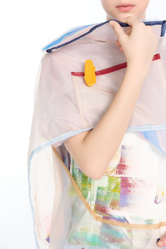 Deconstructed Graffiti Slip Dress