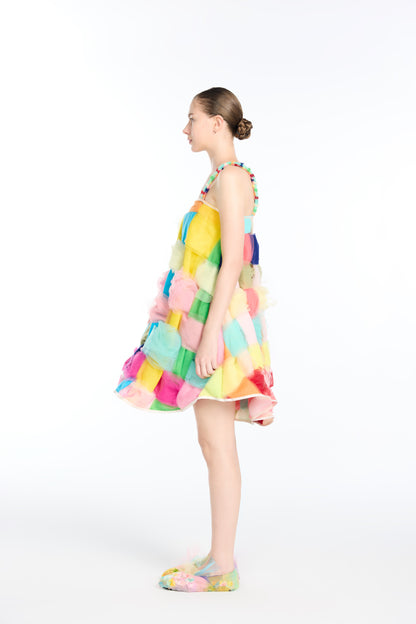 Woven Multi-layered Mesh Dress