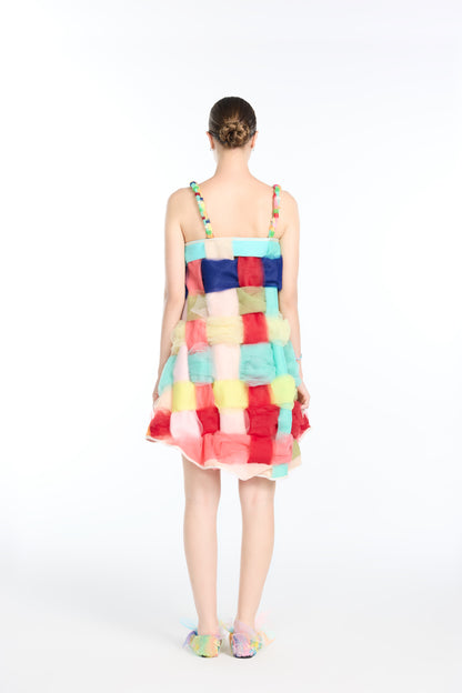 Woven Multi-layered Mesh Dress