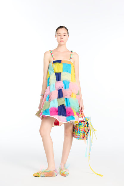 Woven Multi-layered Mesh Dress