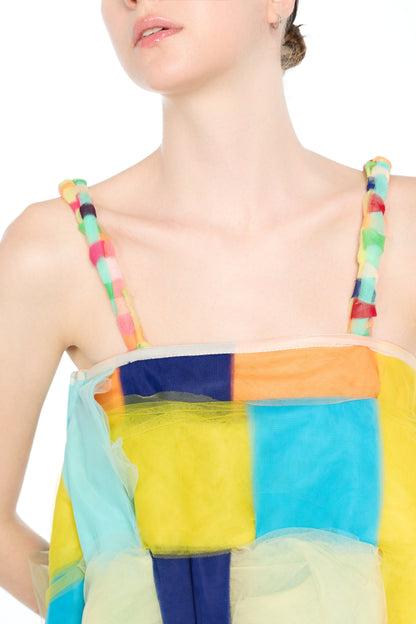 Woven Multi-layered Mesh Dress