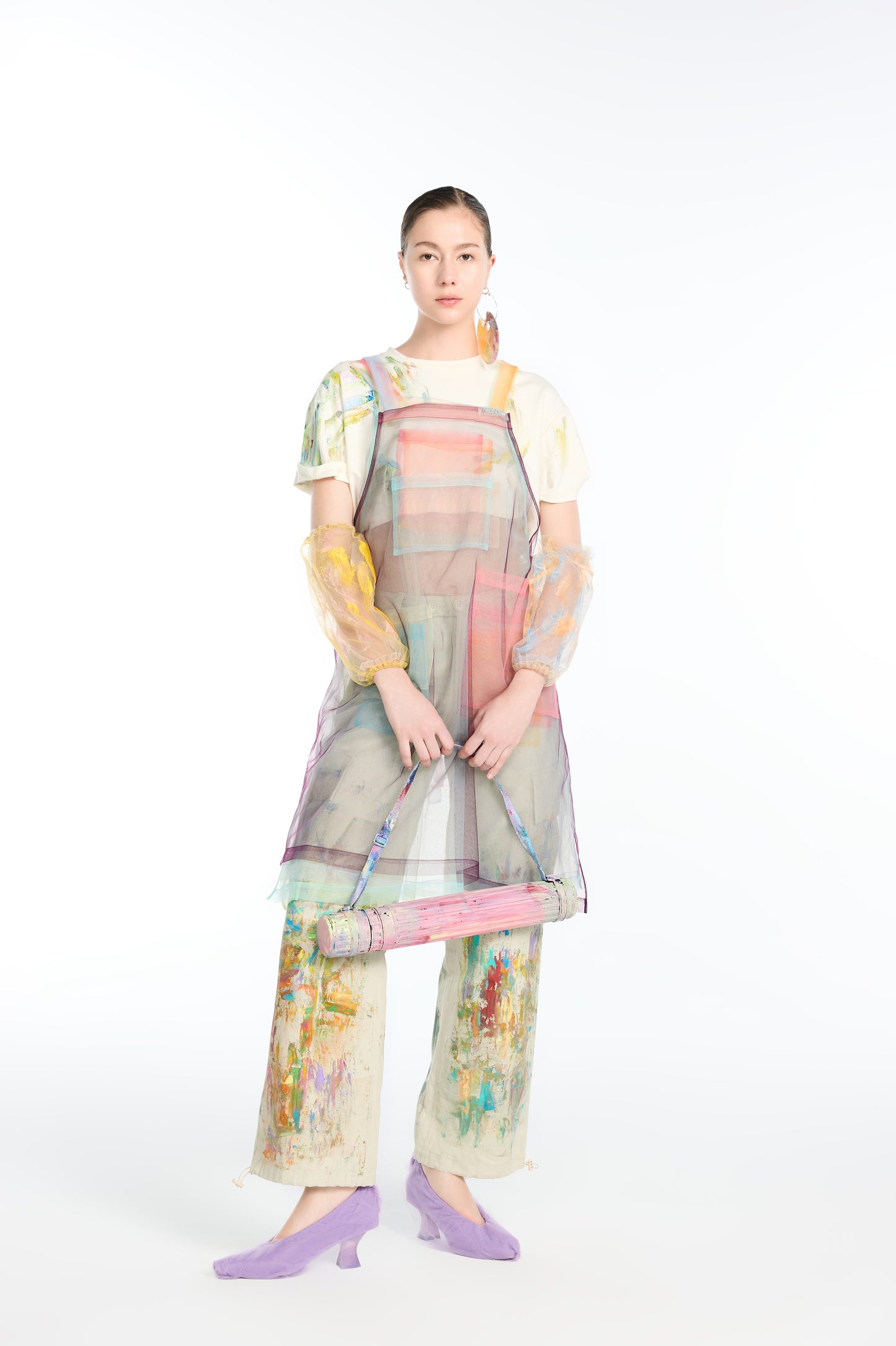 Oil-Paint Brushstroke Crop Top