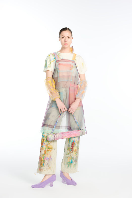 Oil-Paint Brushstroke Crop Top