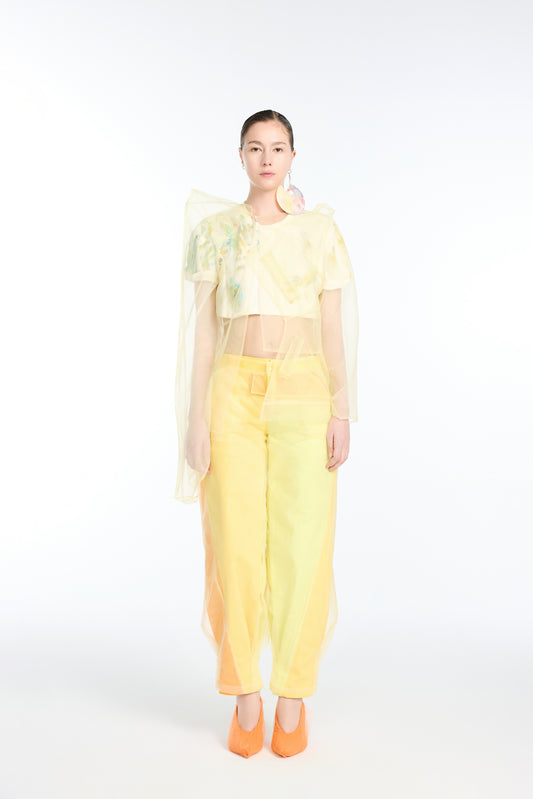 Spliced and Structured Mesh Lounge Pants