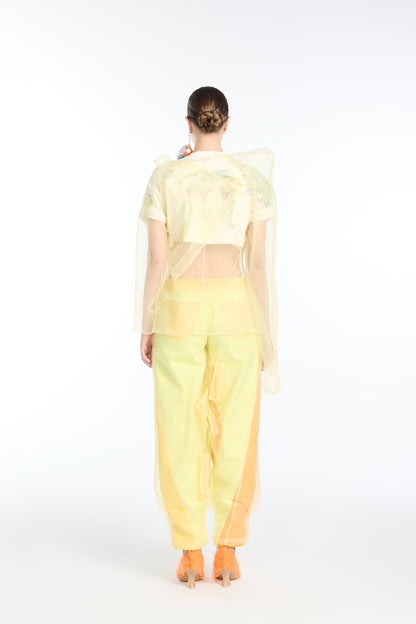 Spliced and Structured Mesh Lounge Pants