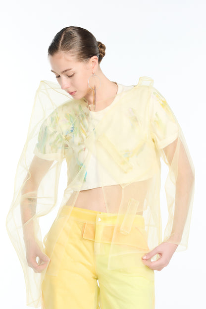 Visible Construction Mesh Overlay Jacket