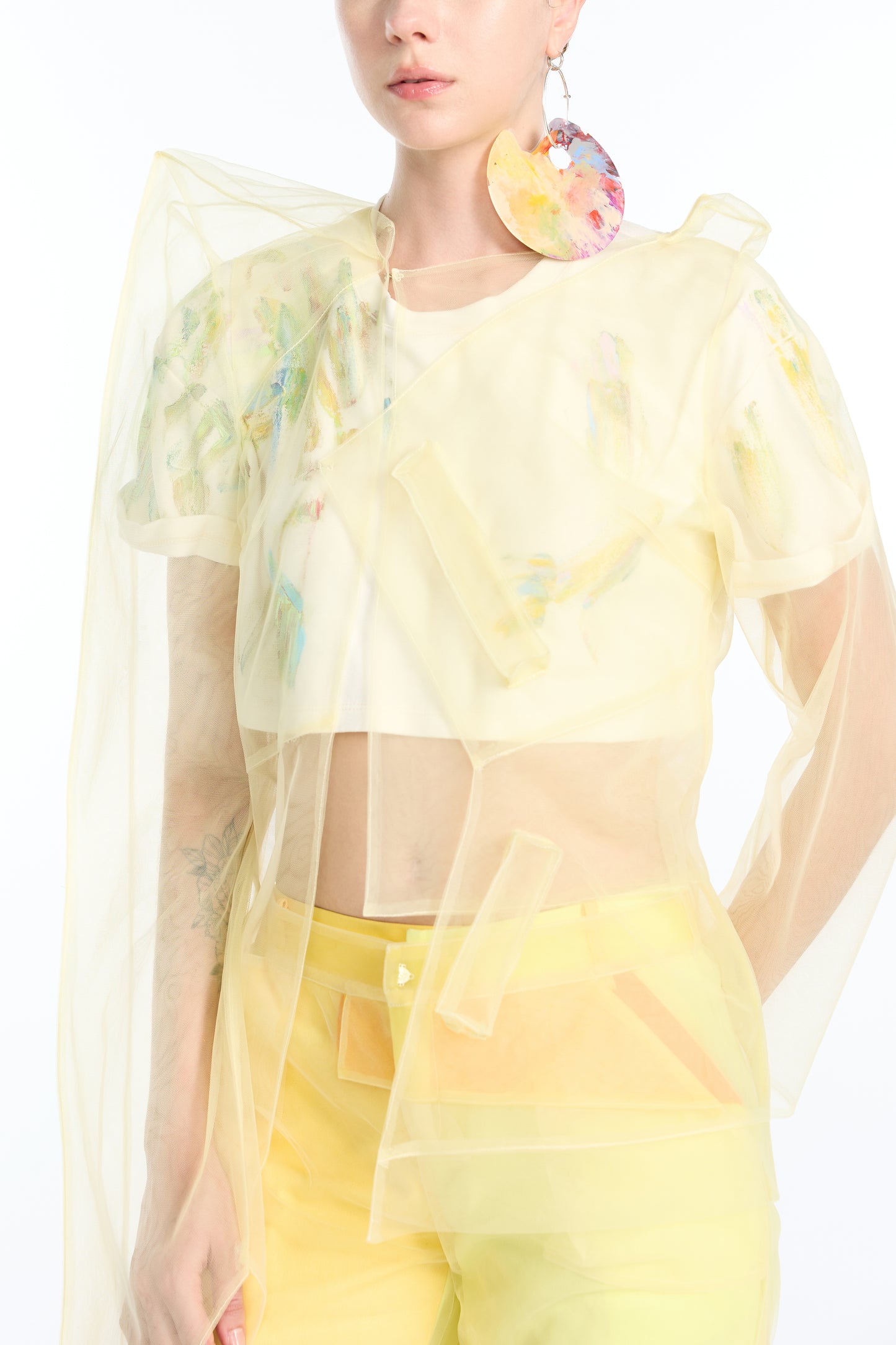 Visible Construction Mesh Overlay Jacket