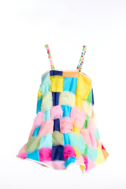 Woven Multi-layered Mesh Dress