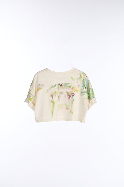 Oil-Paint Brushstroke Crop Top