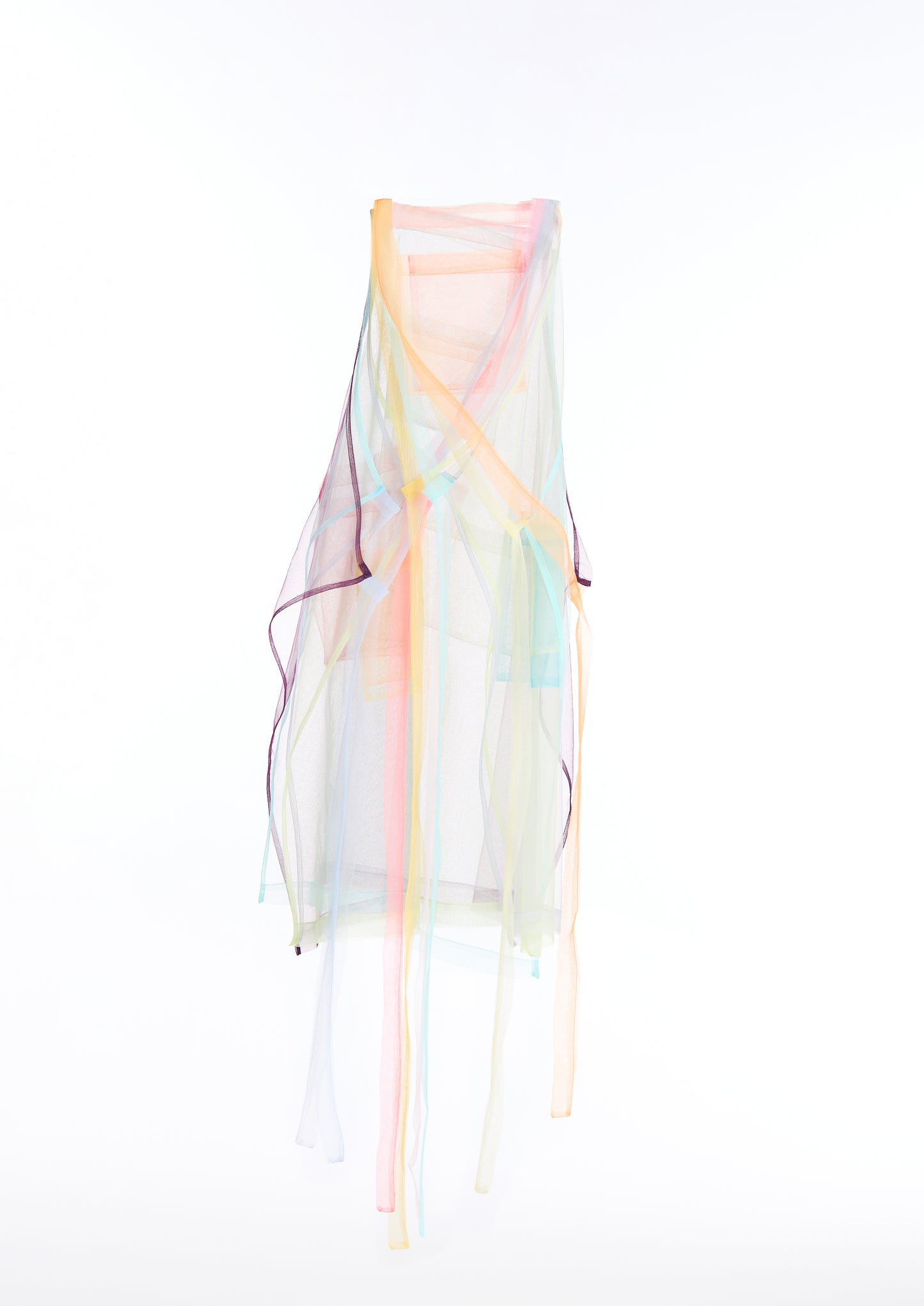 Multi-Color Mesh Patchwork Overlay Apron
