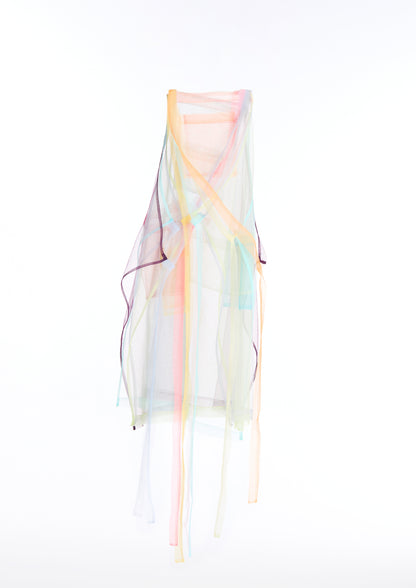 Multi-Color Mesh Patchwork Overlay Apron