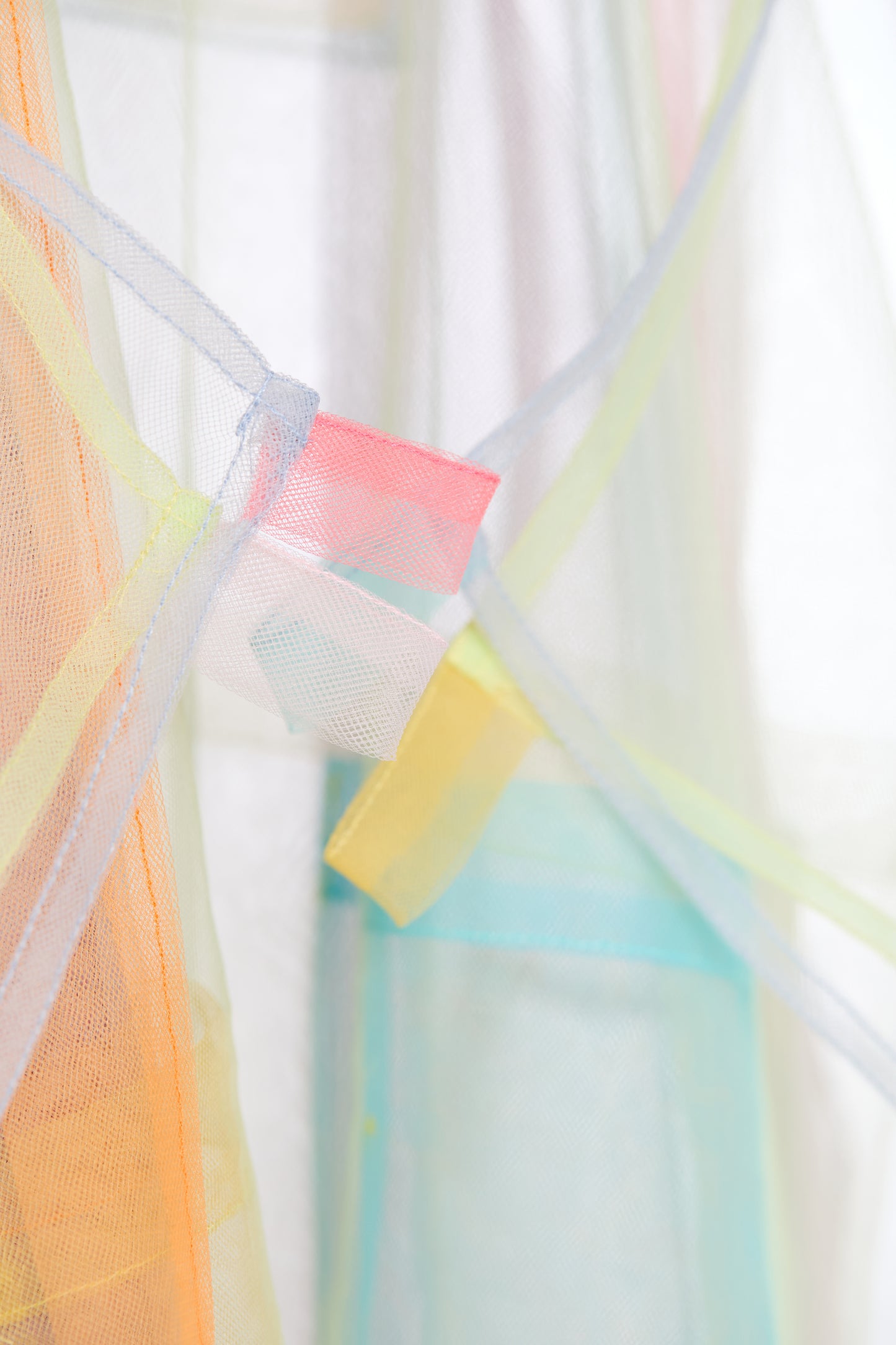Multi-Color Mesh Patchwork Overlay Apron