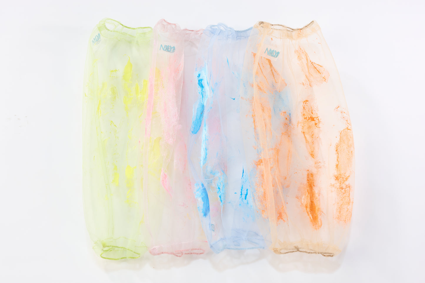 Graffiti Multi-colored Mesh Sleeves Extended Brushstrokes