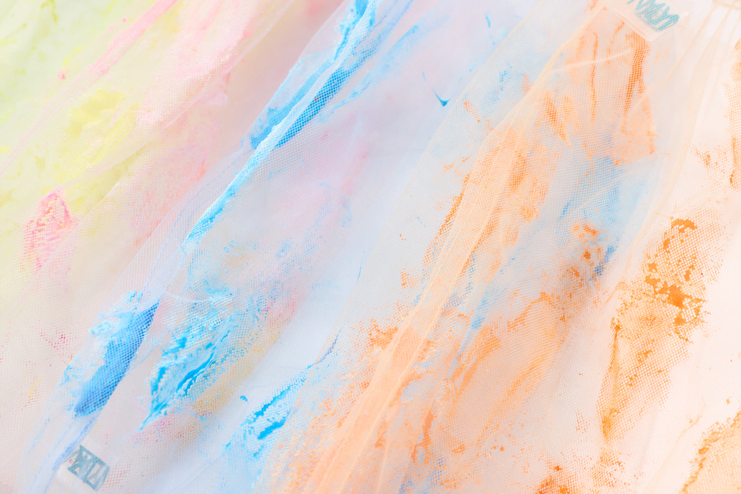 Graffiti Multi-colored Mesh Sleeves Extended Brushstrokes