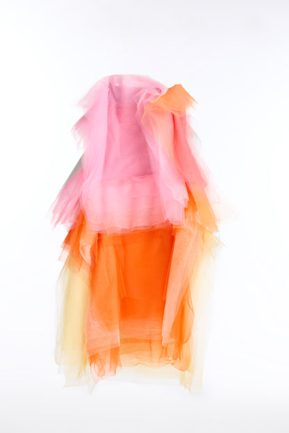 Multi-layered Mesh Patchwork Skirt